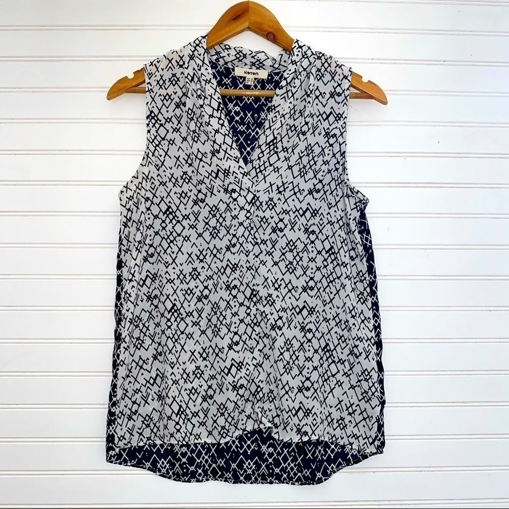 Koton black and white blouse Size S